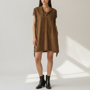 Walter Baker Kira Suede Fringe Leather Dress NWT Size 4